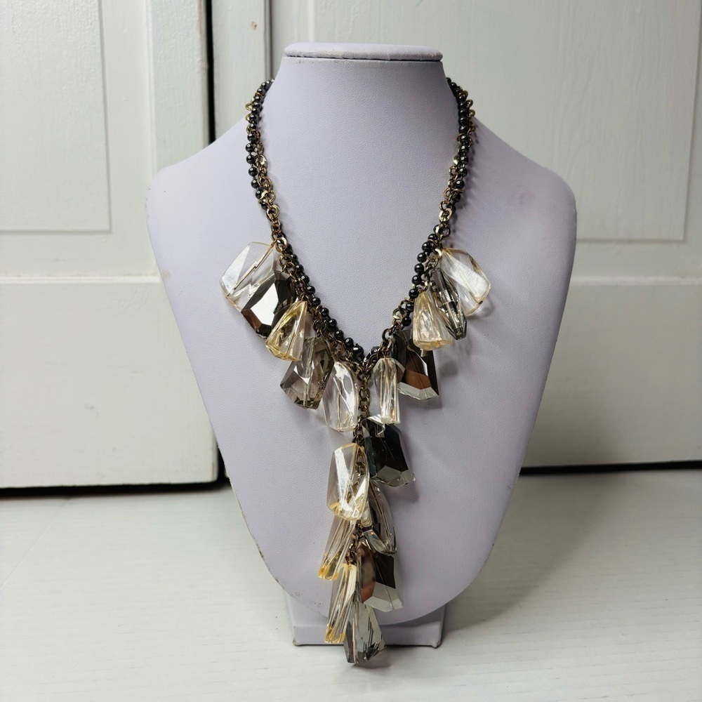 ERICA LYONS Gold Gray Necklace
